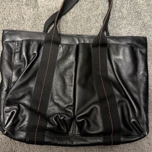 Black Leather tote bag
